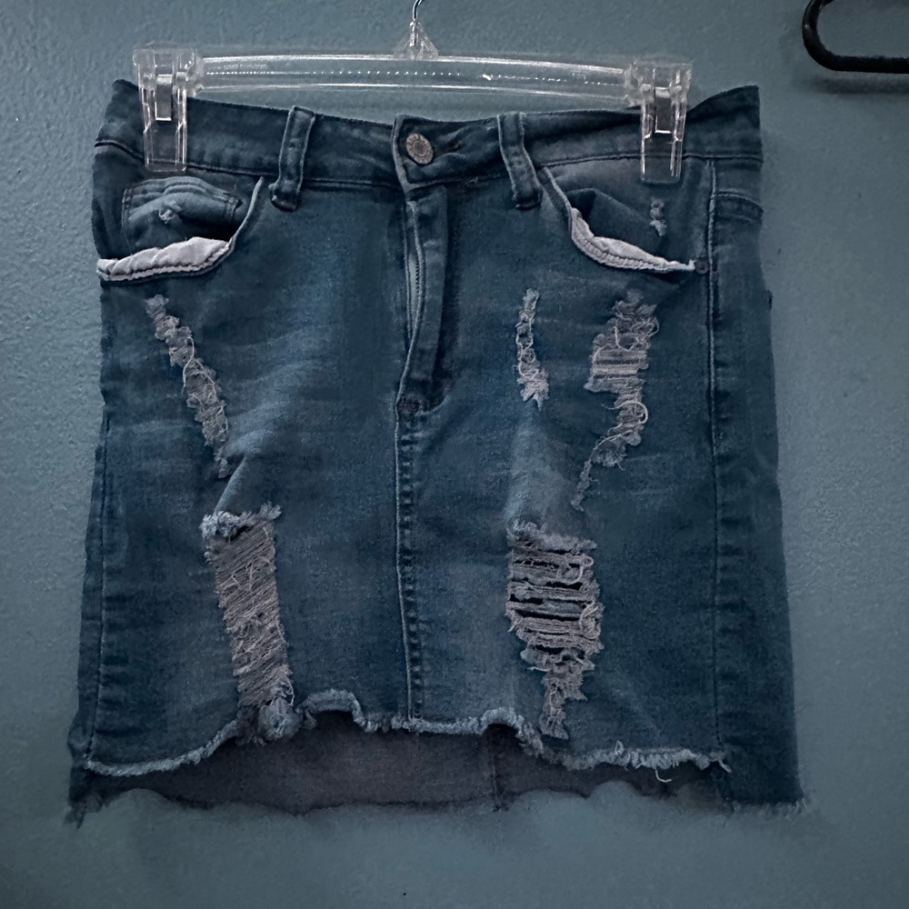 Denim mini skirt